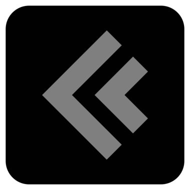 Sol düz kare vektör simge vardiya