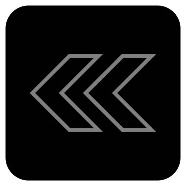 Sol düz kare vektör simge vardiya