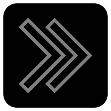 ÜST KRKT değil düz vektör simgesi kare