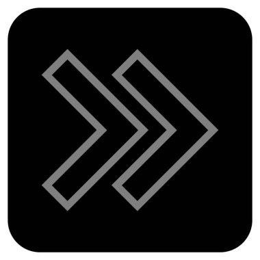 ÜST KRKT değil düz vektör simgesi kare