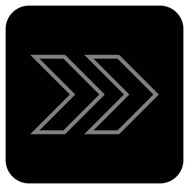 ÜST KRKT değil düz vektör simgesi kare