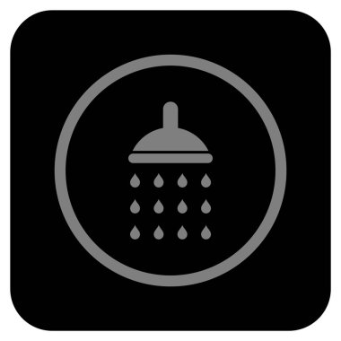 Duş düz kare vektör simgesi