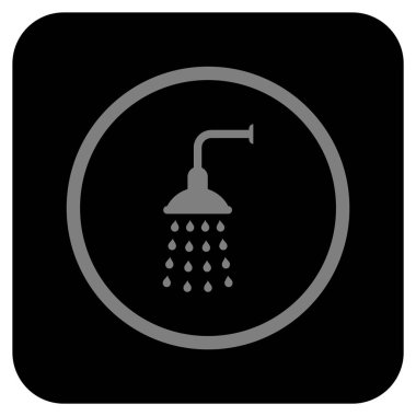 Duş düz kare vektör simgesi