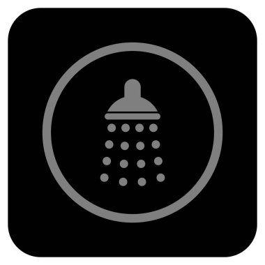 Duş düz kare vektör simgesi