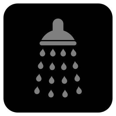 Duş düz kare vektör simgesi