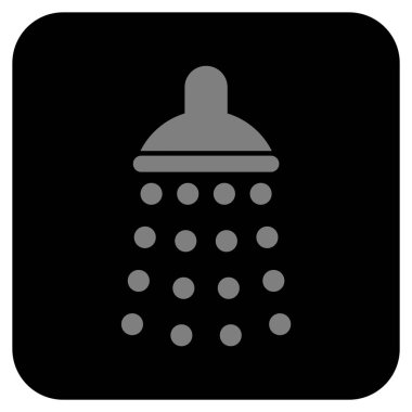 Duş düz kare vektör simgesi
