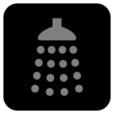 Duş düz kare vektör simgesi
