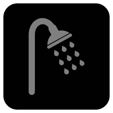 Duş düz kare vektör simgesi