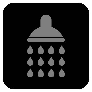 Duş düz kare vektör simgesi