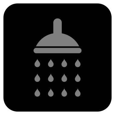 Duş düz kare vektör simgesi