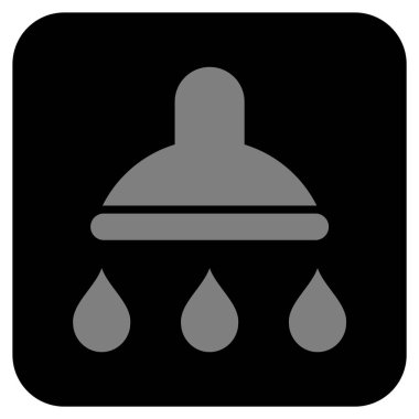 Duş düz kare vektör simgesi