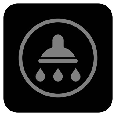 Duş düz kare vektör simgesi