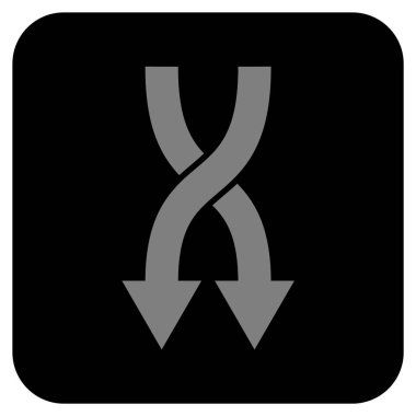 Düz kare vektör simgesi aşağı okları shuffle