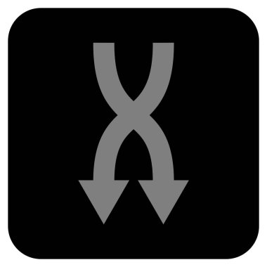 Düz kare vektör simgesi aşağı okları shuffle