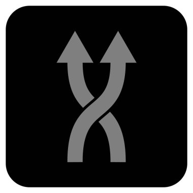 Düz kare vektör simge yukarı okları shuffle