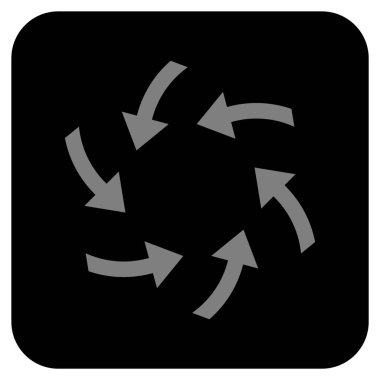 Oklar düz kare vektör simge girdap