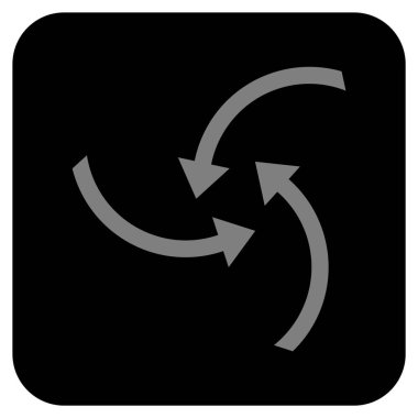 Oklar düz kare vektör simge girdap