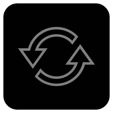 Eşitleme oklar düz kare vektör simgesi