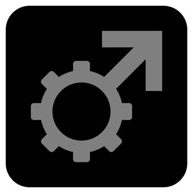 Teknolojik Potence düz kare vektör simgesi