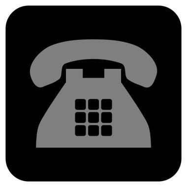 Sesi telefon düz kare vektör simgesi