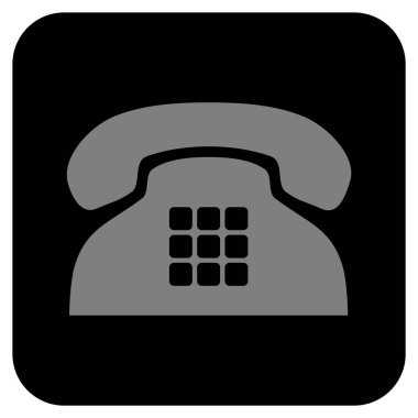 Sesi telefon düz kare vektör simgesi