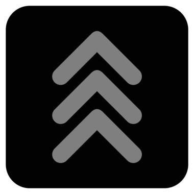 Vektör simge düz Yukarı Çift ok ucu kare