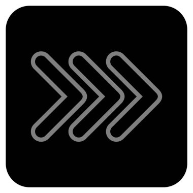 Üçlü işaretçi tam düz vektör simgesi kare