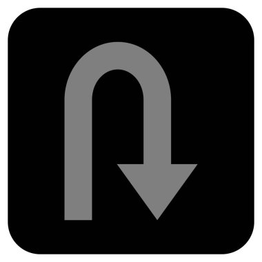 Geri düz kare vektör simge açmak