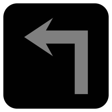 Sol düz kare vektör simge açmak