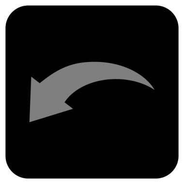 Düz kare vektör simgesi geri al