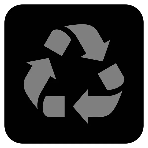 Recycle Flat Squared Vector Icon — Stock Vector