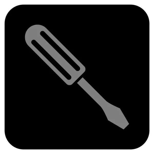 Schroevendraaier Platte vierkante Vector Icon — Stockvector