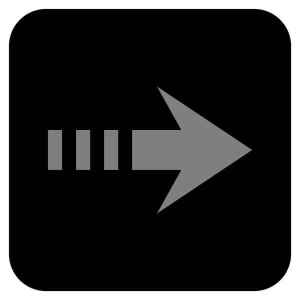 Envoyer à droite Icône vectorielle carré plat — Image vectorielle