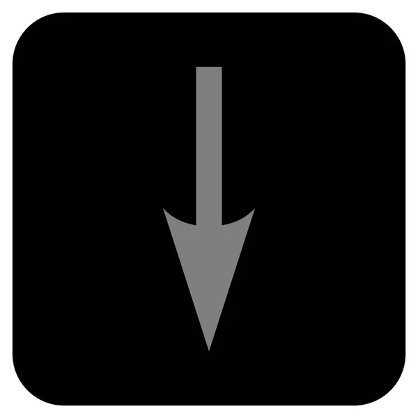 Sharp Arrow Down Flat Squared Vector Icon — Stock Vector