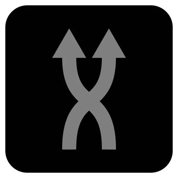 Shuffle Flèches jusqu'à plat carré vectoriel Icône — Image vectorielle