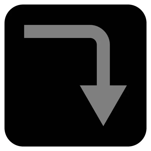 Desligue o ícone de vetor quadrado plano — Vetor de Stock