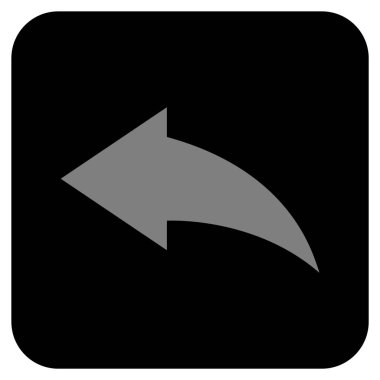 Düz kare vektör simgesi geri al