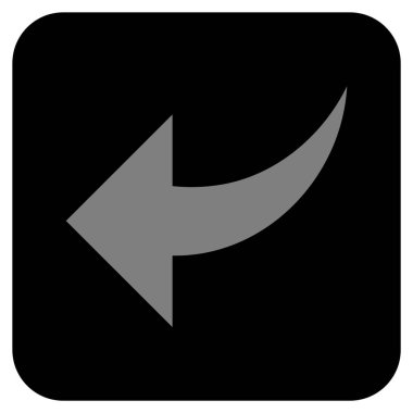 Düz kare vektör simgesi geri al