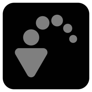 Düz kare vektör simgesi geri al