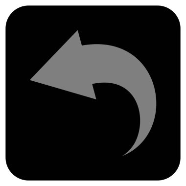 Düz kare vektör simgesi geri al