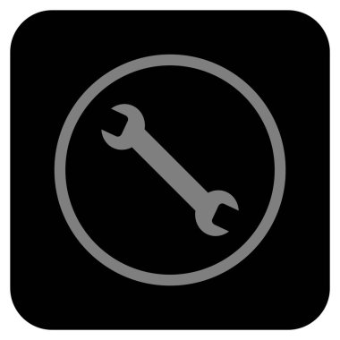 İngiliz anahtarı düz kare vektör simgesi