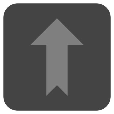 Düz yukarı ok vektör simgesi kare