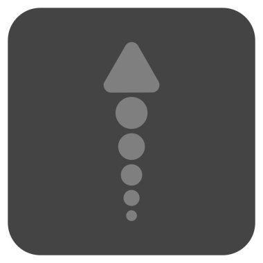 Düz yukarı ok vektör simgesi kare