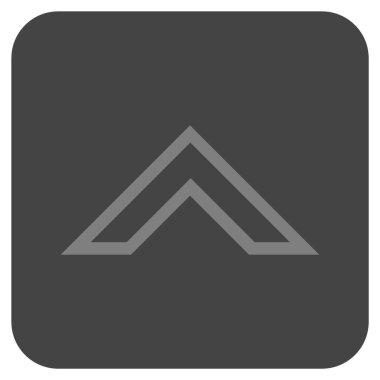 Vektör simge düz yukarı ok ucu kare