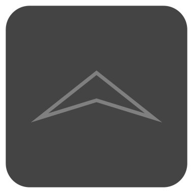 Vektör simge düz yukarı ok ucu kare