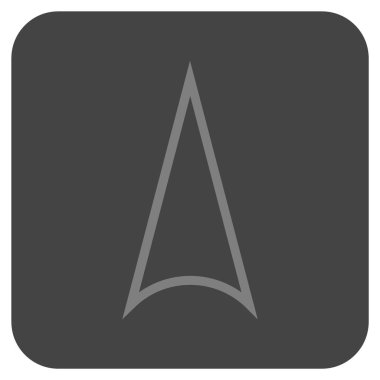 Vektör simge düz yukarı ok ucu kare