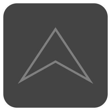 Vektör simge düz yukarı ok ucu kare