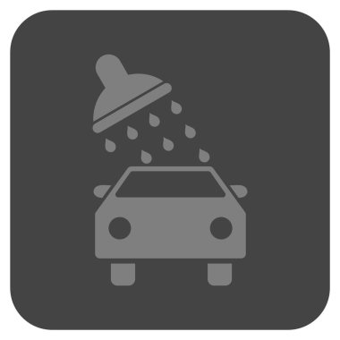 Oto yıkama düz kare vektör simgesi