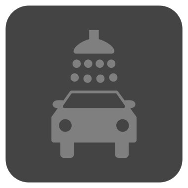 Araba duş düz kare vektör simgesi