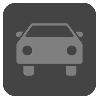 Araba düz kare vektör simgesi